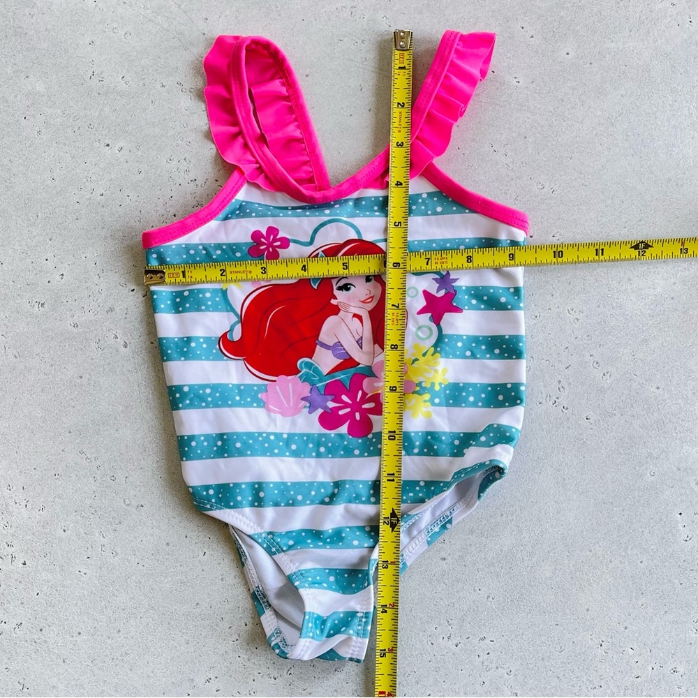 Disney Baby Little Mermaid One Piece Ruffle Bathing Suit 18M - Picture 3 of 6